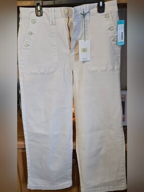 Wide Leg Women’s Jeans in Cream